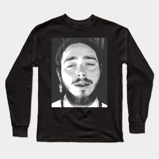 post malone in balck & white Long Sleeve T-Shirt